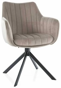 Scaun de bucătărie Azalia Velvet, bej / negru