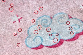 JUNIOR 51855.804 covor lavabil Inorog, nori pentru copii anti-alunecare - roz - SECUNDAR-COTATI PRODUSUL