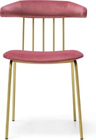 Scaun lemn masiv Sillon Miki Cadru Metalic Sudat Design Cu Spătar Extins Personalizabil