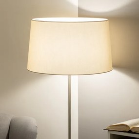 Brilagi - Lampă LED de podea CERIA 1xE27/40W/230V Ø 45 cm bej/crom mat