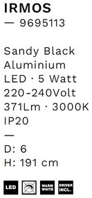 Pendul LED design minimalist IRMOS negru