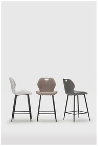Scaune de bar gri 2 buc. (înălțime șezut 65 cm) Muli – Marckeric