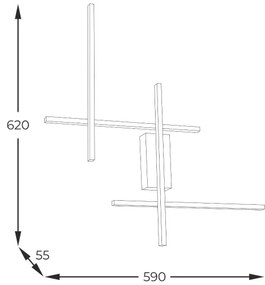 Aplică LED Zuma Line 22009W4-BK/GD EDGE LED/32W/230V 3000/4000/6000K