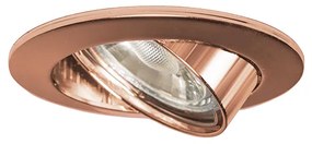 Set de 6 spoturi încastrate rotunde, din cupru, înclinabile - Edu