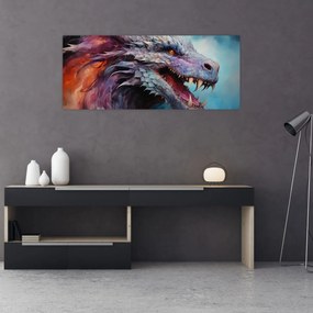 Tablou - Ilustrație a unui dragon (120x50 cm)
