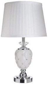 Veioza din ceramica si metal Silver White 32 cm x 52 cm