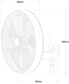 Ventilator de perete Lucci Air 213128EU BREEZE 55W/230V alb + telecomandă