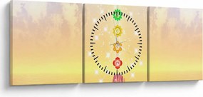 Tablou - Chakrele (cu ceas) (90x30 cm)
