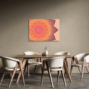 Tablou pe sticlă - Mandala artă (70x50 cm)