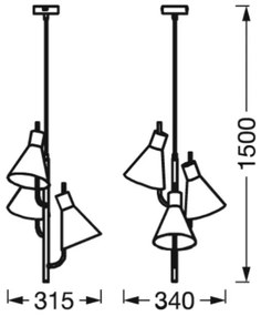 Lustră LED pe cablu Ledvance DECOR TOKIO 3xLED/4,6W/230V