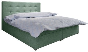 Pat matrimonial Boxspring 140 cm Fade 1 (mentă) ( cu saltea și sp. depozitare). 1046471