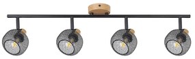 Lustra aplicata 4l design industrial Grendel negru