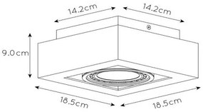 Spot LED dimabil ZEFIX 1xGU10/12W/230V alb Lucide 09120/12/31