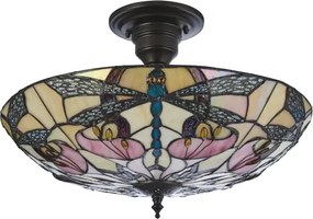 Endon 111892 - Lustră aplicată Tiffany ASHTON 3xE27/10W/230V Ø 45 cm