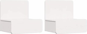 vidaXL Noptieră 2 pcs Alb 44 x 32,5 x 40 cm Lemn masiv de pin
