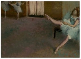 Tablou pe sticlă - Edgar Degas, Before the Ballet, reproducere (70x50 cm)