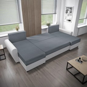 Canapea universală, gri/alb, DAKAR NEW U