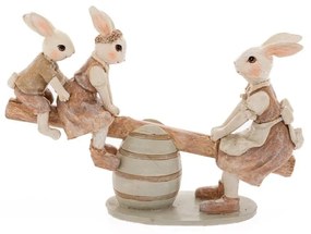 Figurina Bunnies on a Swing 20 cm x 7 cm x 13 cm