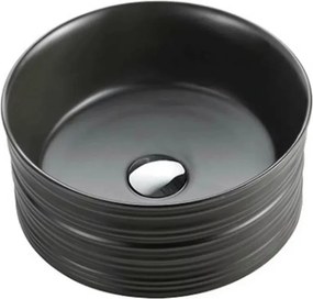 Lavoar pe blat Fluminia My Black Circle negru mat 41 cm