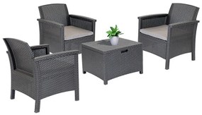 Set de mobilier de grădină Venus Trio grafit