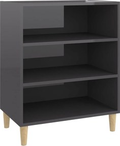 vidaXL Servantă, gri extra lucios, 57x35x70 cm, PAL