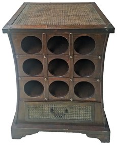 Dulap vinotecă maro număr sticle 9, 46x58 cm – Deco Pleasure