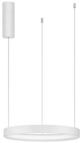 Lustra LED suspendata design modern circular PERRINE D-40cm alba