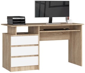 Masă PC Bronte (stejar sonoma + Alb). 1068703