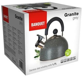 Banquet Ceainic din oțel inoxidabil GRANITE Grey,1,7 l