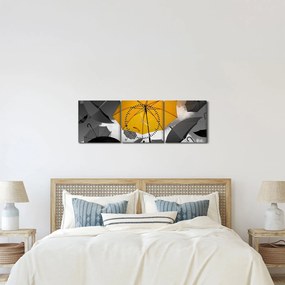 Tablou - Umbrelă galbenă (cu ceas) (90x30 cm)