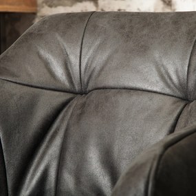 Scaun bar cu brate, elegant, Loft microfibra gri antic A-39081 VC