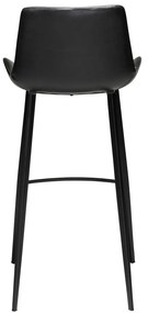 Scaun bar din piele ecologică DAN–FORM Denmark Hype, înălțime 102 cm, negru