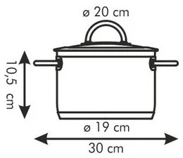 Cratiță cu capac Tescoma VISION, 20 cm