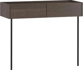 Consolă Dunari 100 cm cu sertare și picioare metalice - stejar Dunin