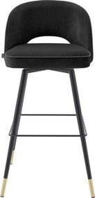 Set de 2 scaune de bar design modern Cliff, negru 114574 HZ