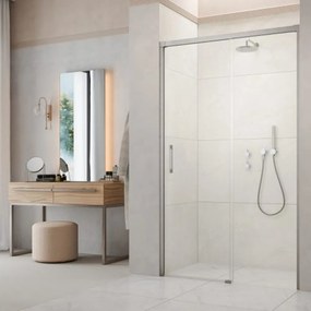 Usa de nisa culisanta Radaway Idea DWJ 120 cm sticla 6 mm finisaj nichel periat-transparent deschidere dreapta