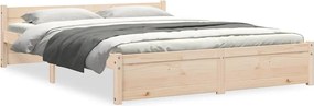 vidaXL Cadru de pat King Size, 150x200 cm, lemn masiv