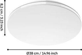 Eglo 300833 - Plafonieră LED RGBW dimabilă MALTIGNANO-Z, LED 18,5W, 230V, Ø38 cm, cu telecomandă