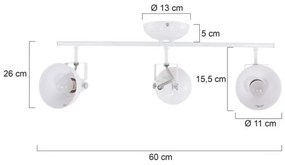 Spot GINA 3xE14/40W/230V alb Reality