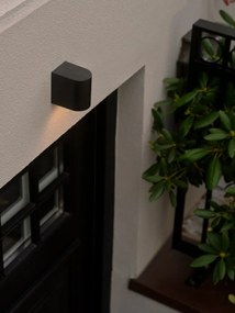 Aplica de Perete Exterior, Protectie IP44, Dion Single Negru