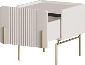 Noptieră Malmi 45 cm cu sertar - cașmir / picioare aurii