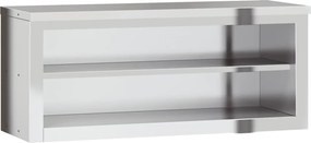 vidaXL Dulap bucătărie de perete cu raft, oțel inoxidabil