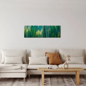 Tablou - Pădurea de brazi (cu ceas) (90x30 cm)
