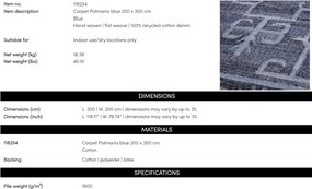 Covor design LUX tesut manual Palmaria 200x300cm