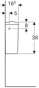 Rezervor wc Geberit Selnova, alimentare laterala - GEC500.269.01.1