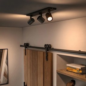 Spot LED dimabil Philips Hue RUNNER 3xGU10/4,2W/230V negru + telecomandă