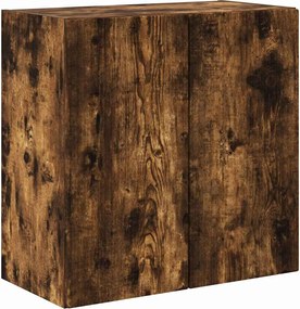 vidaXL Dulap TV de perete Pe perete Stejar fumuriu 59,5 x 31 x 60 cm