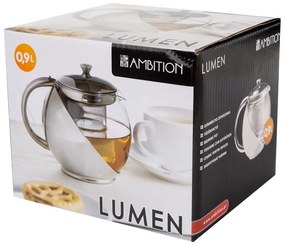 Ceainic sticla cu infuzor inox 0.9L, Lumen