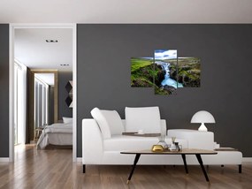 Tablou - Cascada intre stânci (90x60 cm)