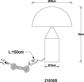 Veioza/Lampa de masa moderna ATOMA nisip